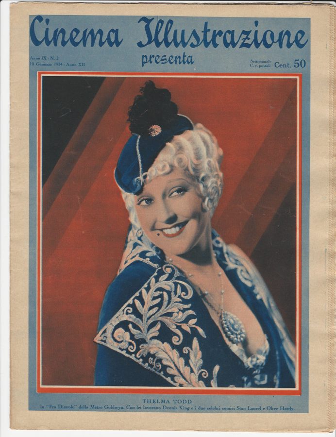 CINEMA ILLUSTRAZIONE magazine side cover Issue 2 10 January 1934
