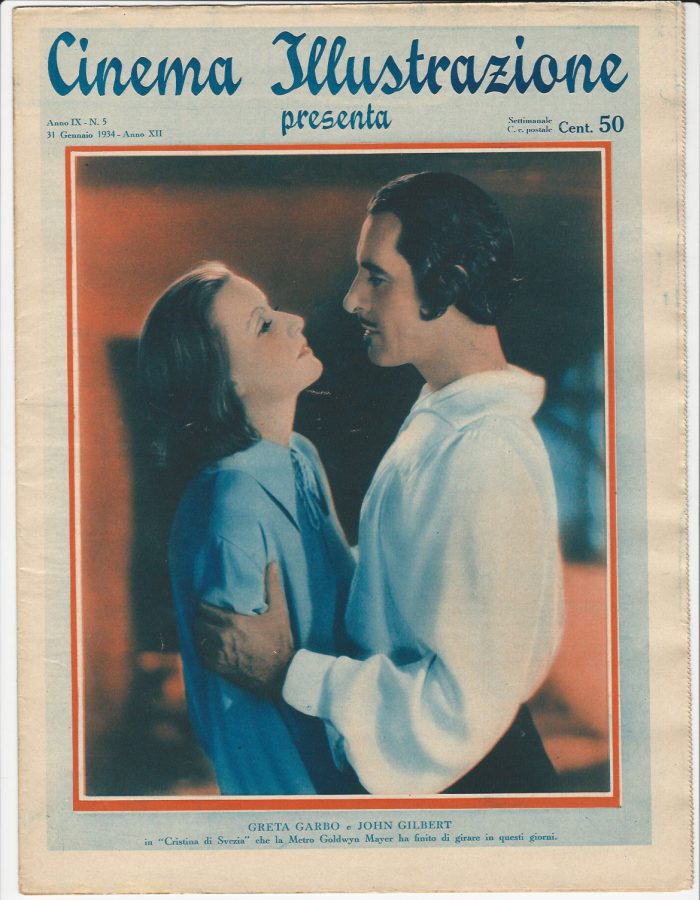 CINEMA ILLUSTRAZIONE magazine side cover Issue 5 31 January 1934