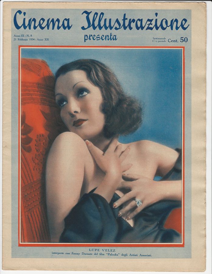 CINEMA ILLUSTRAZIONE magazine side cover Issue 8 21 February 1934