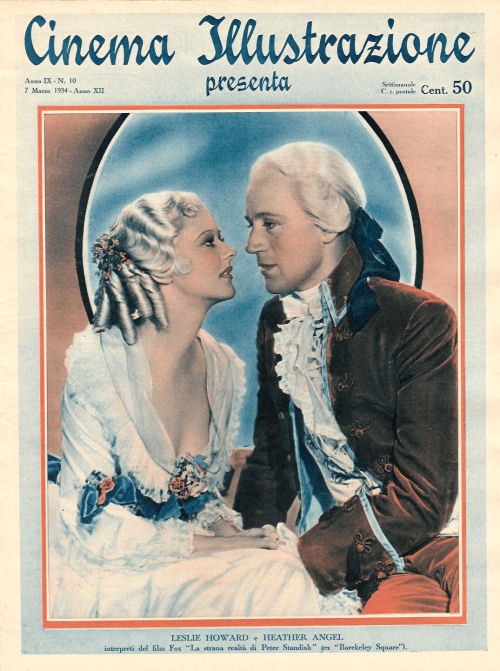 CINEMA ILLUSTRAZIONE magazine side cover Issue 10 7 March 1934