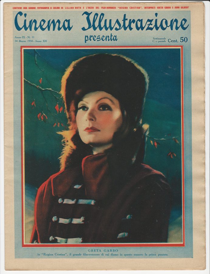 CINEMA ILLUSTRAZIONE magazine side cover Issue 11 14 March 1934