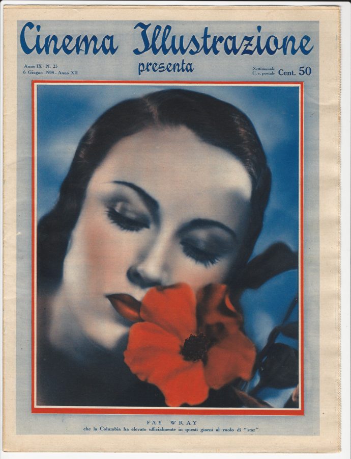 CINEMA ILLUSTRAZIONE magazine side cover Issue 23 6 June 1934