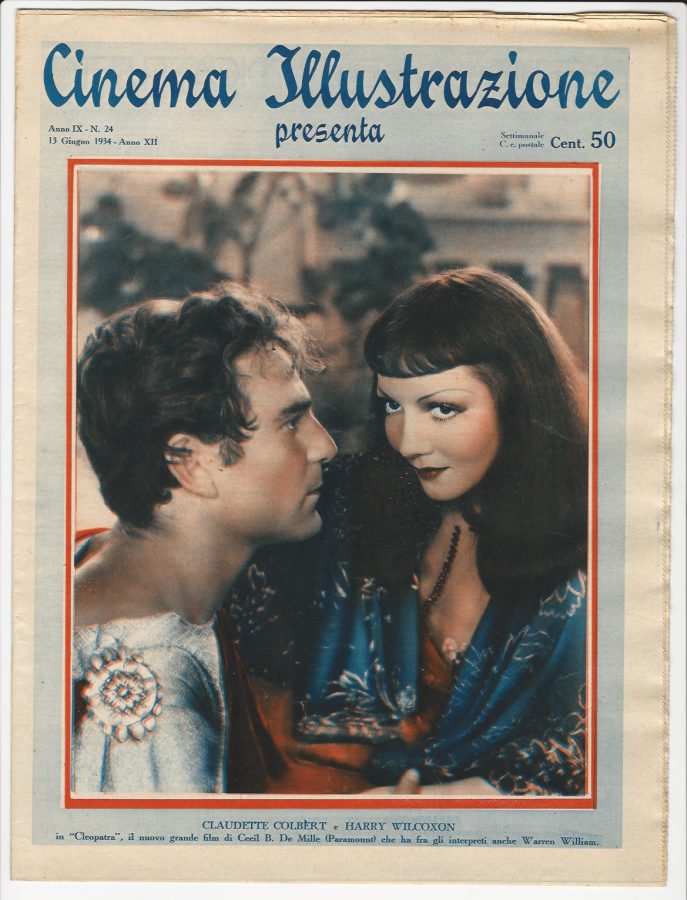 CINEMA ILLUSTRAZIONE magazine side cover Issue 24 13 June 1934