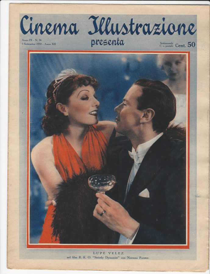 CINEMA ILLUSTRAZIONE magazine side cover Issue 36 5 September 1934
