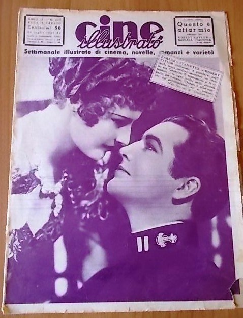 CINE ILLUSTRATO magazine side cover Issue 627 July 1937