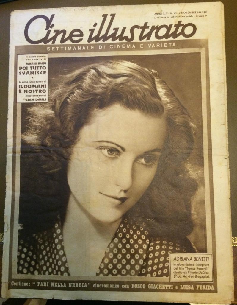 CINE ILLUSTRATO magazine side cover Issue 45 2 November 1941
