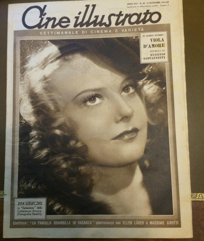 CINE ILLUSTRATO magazine side cover Issue 48 23 November 1941