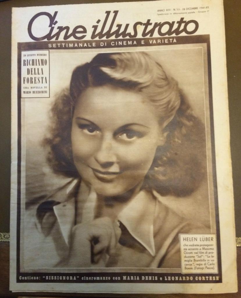 CINE ILLUSTRATO magazine side cover Issue 53 28 December 1941