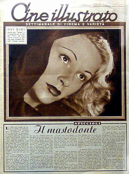 CINE ILLUSTRATO magazine side cover Issue 1 3 January 1943