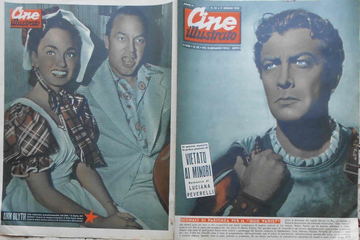 CINE ILLUSTRATO magazine side cover Issue 24 11 June 1950
