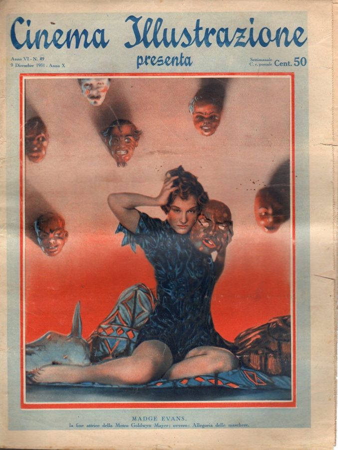 CINEMA ILLUSTRAZIONE magazine side cover Issue 49 9 December 1931