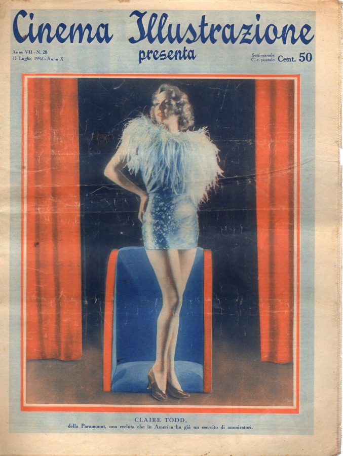 CINEMA ILLUSTRAZIONE magazine side cover Issue 28 13 July 1932