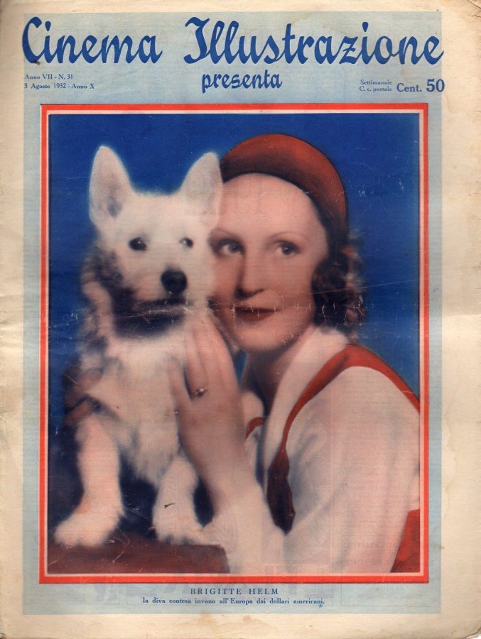 CINEMA ILLUSTRAZIONE magazine side cover Issue 31 3 August 1932