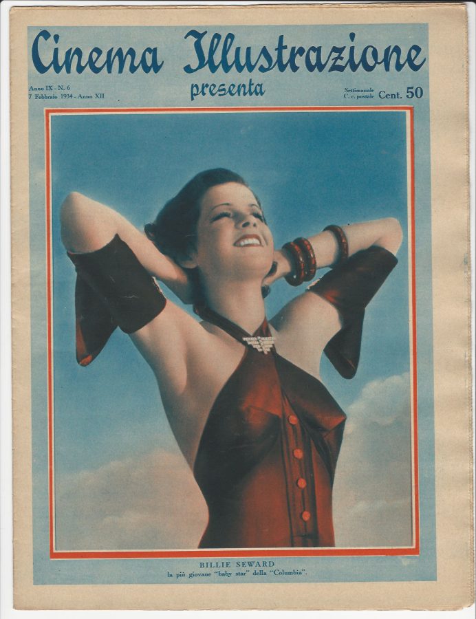 CINEMA ILLUSTRAZIONE magazine side cover Issue 6 7 February 1934