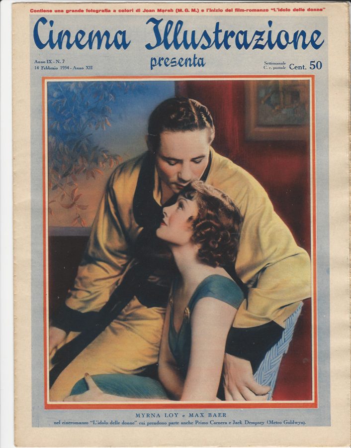 CINEMA ILLUSTRAZIONE magazine side cover Issue 7 14 February 1934