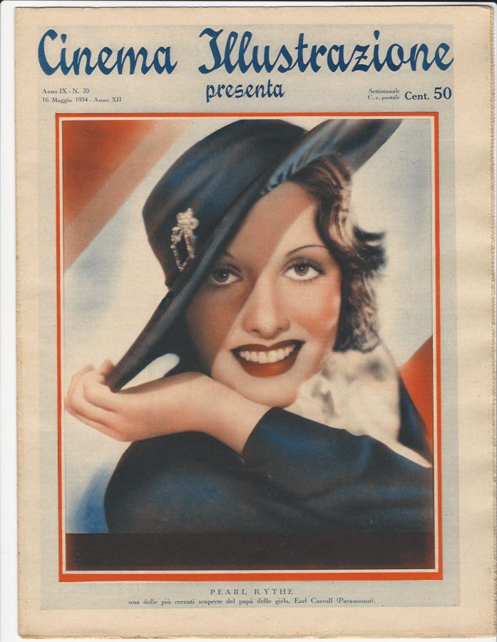 CINEMA ILLUSTRAZIONE magazine side cover Issue 20 16 May 1934