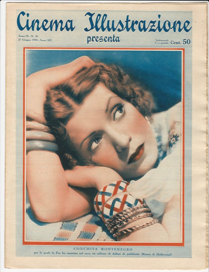 CINEMA ILLUSTRAZIONE magazine side cover Issue 26 27 June 1934