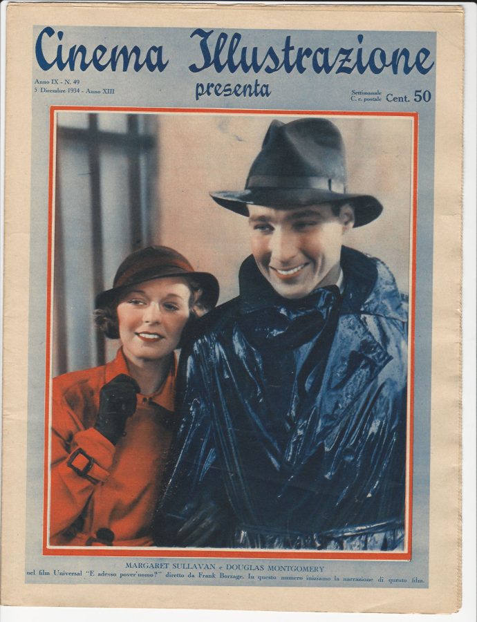 CINEMA ILLUSTRAZIONE magazine side cover Issue 49 5 December 1934