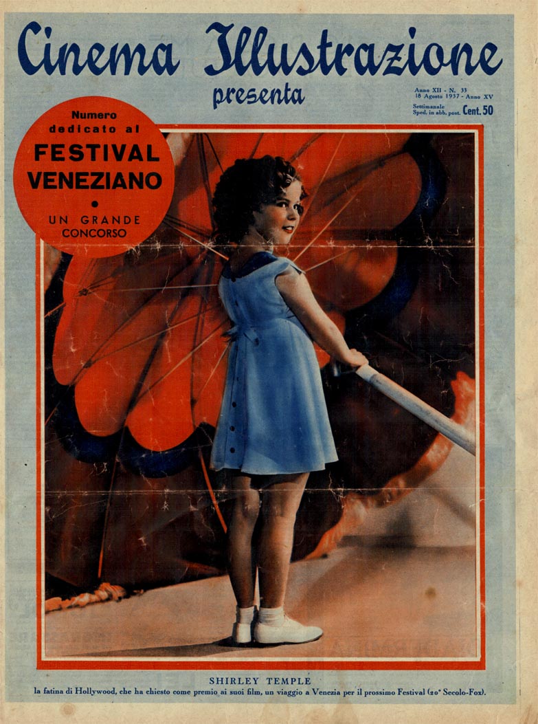 CINEMA ILLUSTRAZIONE magazine side cover Issue 33 18 August 1937