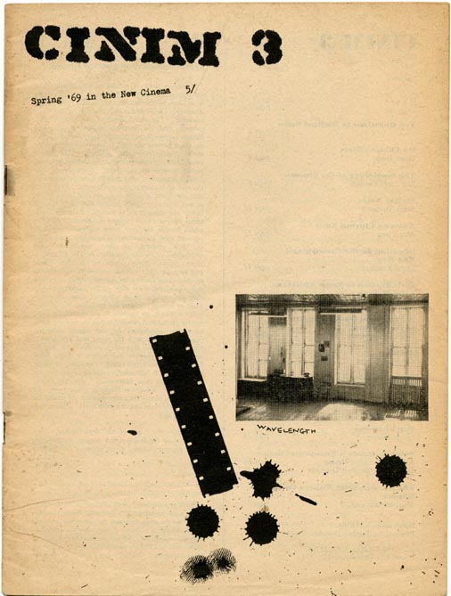 CINIM magazine cover Issue 3 June 1969