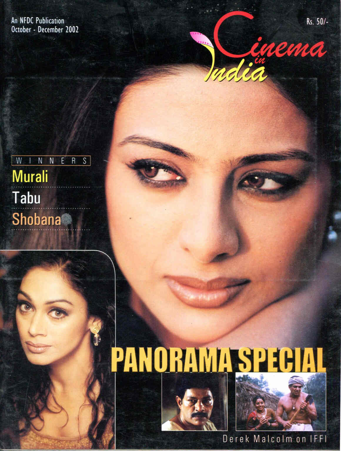 CINEMA IN INDIA magazine side cover October/December 2002