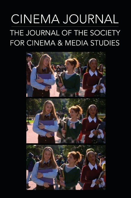 CINEMA JOURNAL magazine side cover  Vol 53 No 3 Spring 2014