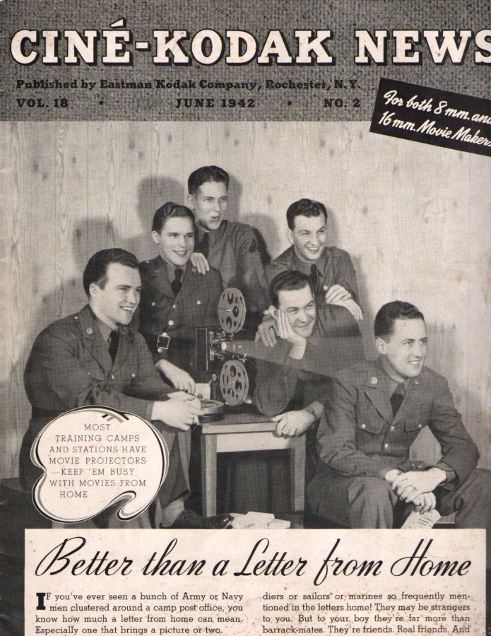 CINE-KODAK NEWS magazine side cover  June 1942