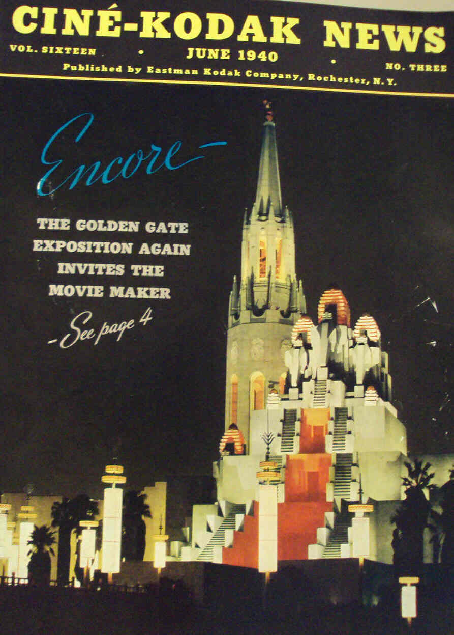 CINE-KODAK NEWS magazine side cover June 1940