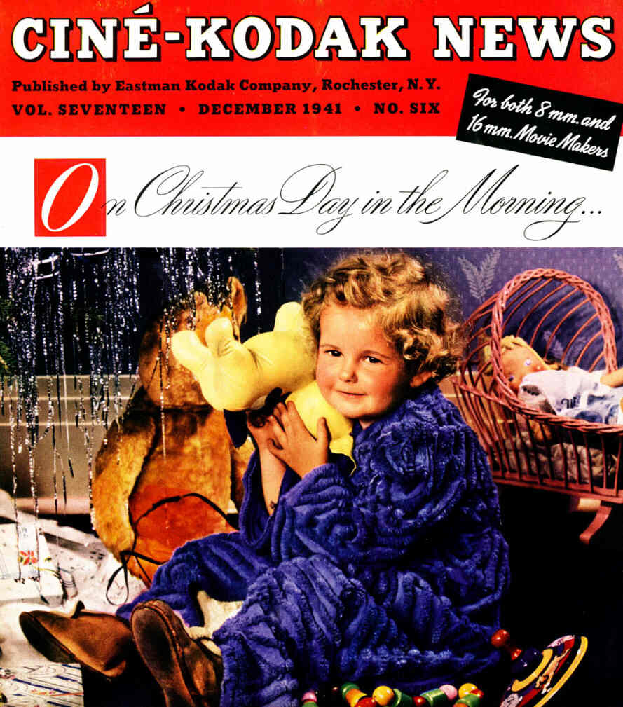 CINE-KODAK NEWS magazine side cover December 1941