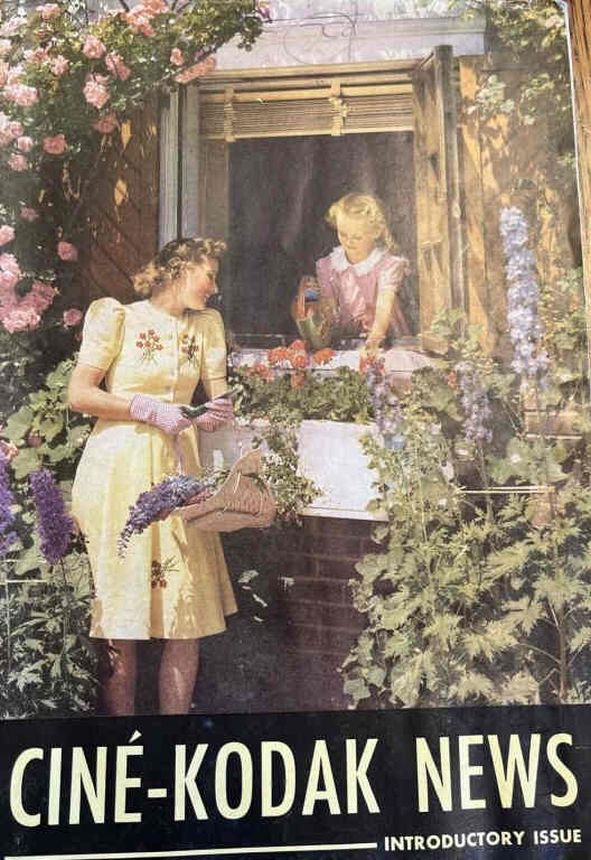 CINE-KODAK NEWS magazine side cover  June 1946