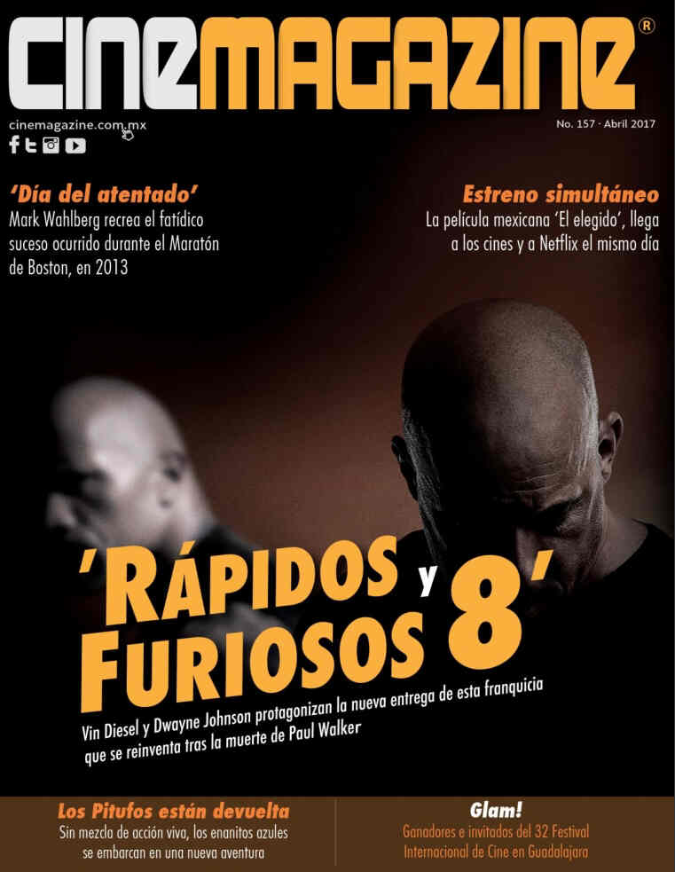 CINEMAGAZINE (Mx) magazine side cover Issue 157  April 2017