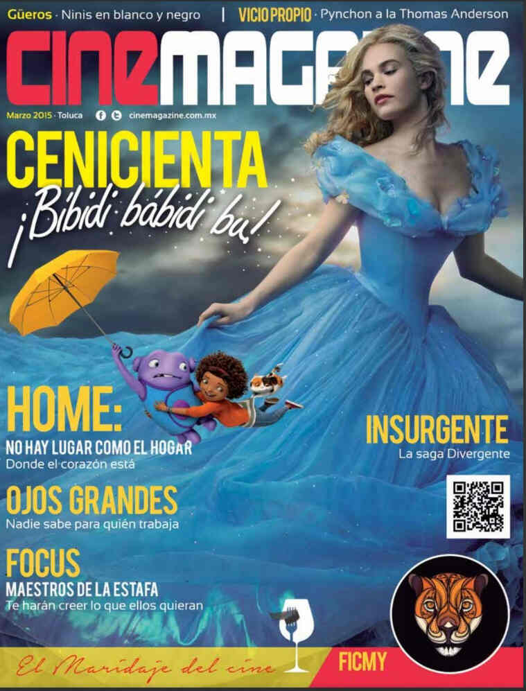 CINEMAGAZINE (Mx) magazine side cover Issue 132 March 2015