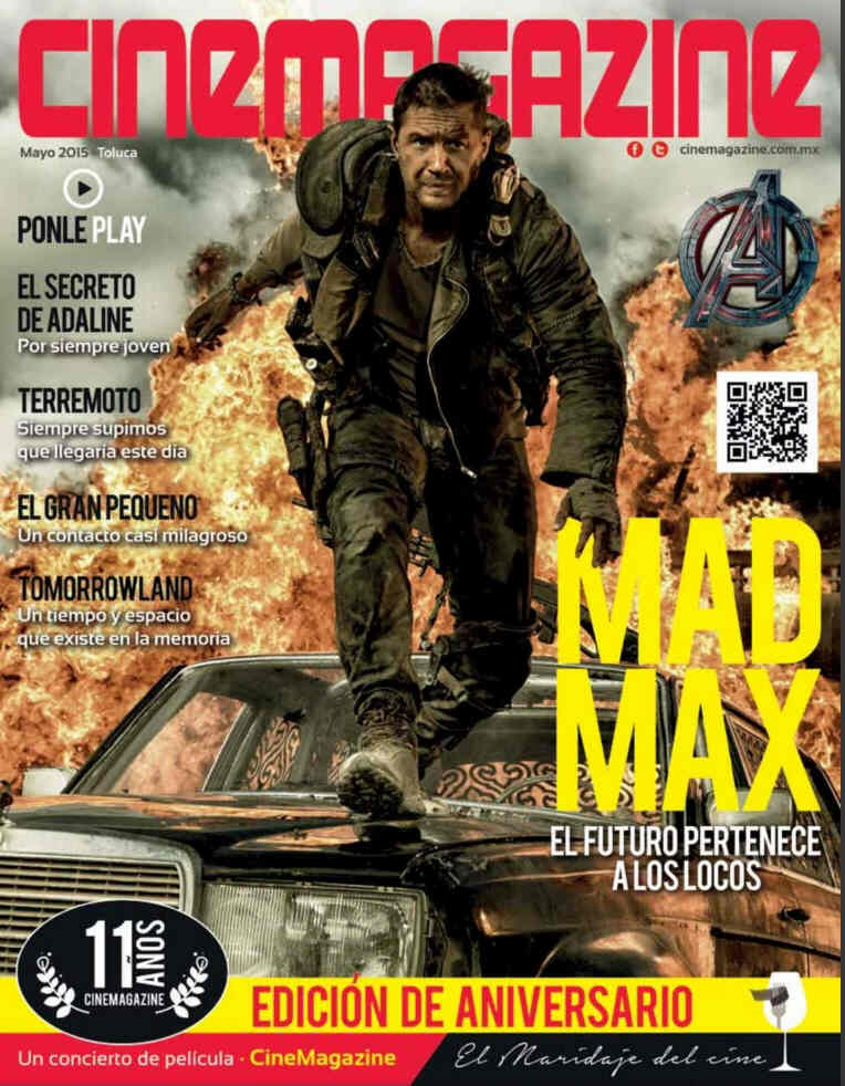 CINEMAGAZINE (Mx) magazine side cover Issue 134 May 2015