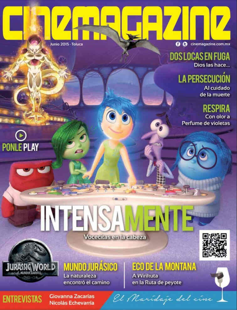 CINEMAGAZINE (Mx) magazine side cover Issue 135 June 2015