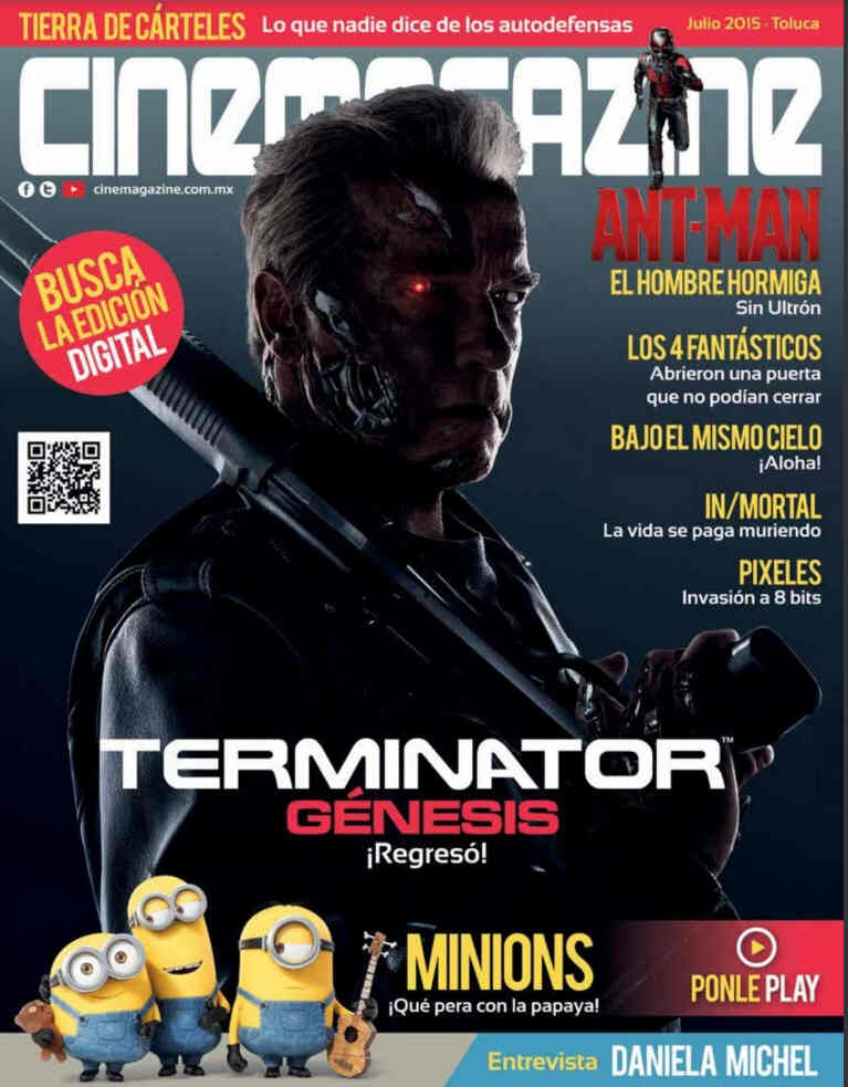 CINEMAGAZINE (Mx) magazine side cover Issue 136 July 2015