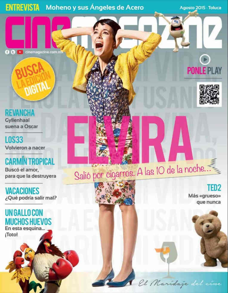 CINEMAGAZINE (Mx) magazine side cover Issue 137 August 2015