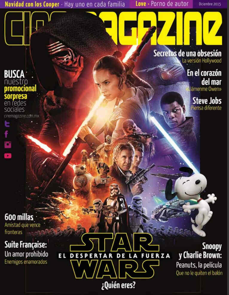 CINEMAGAZINE (Mx) magazine side cover Issue 141 December 2015