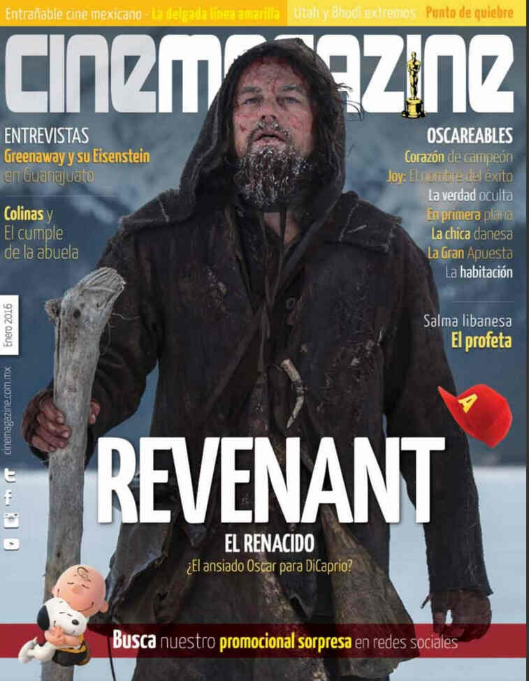 CINEMAGAZINE (Mx) magazine side cover Issue 142 January 2016