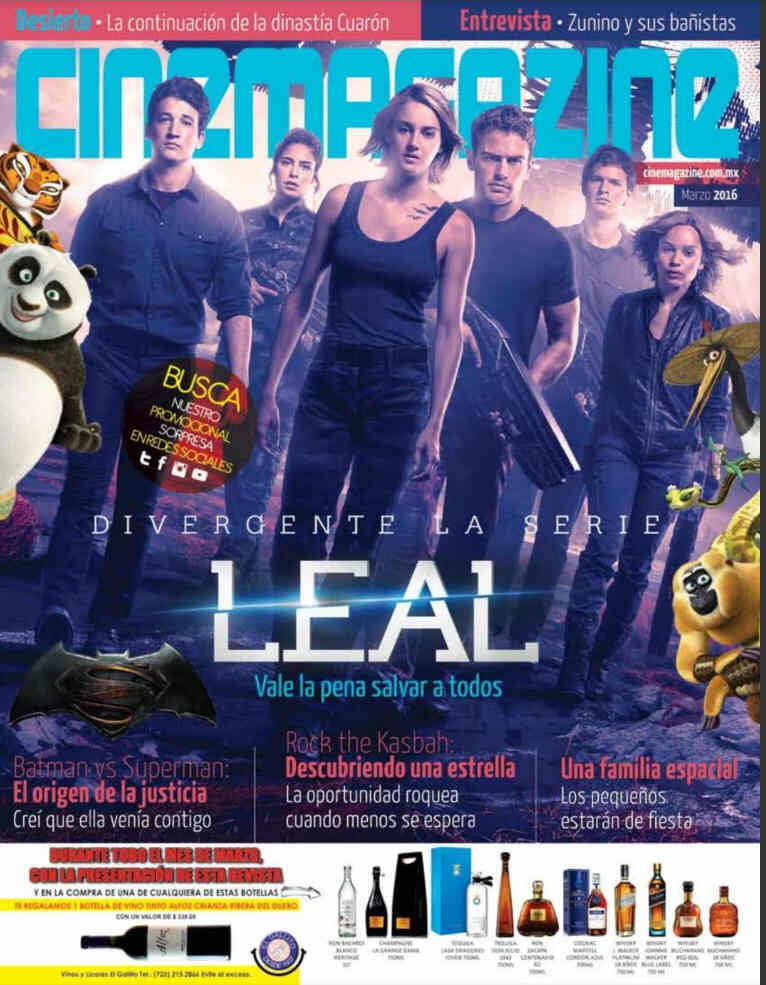 CINEMAGAZINE (Mx) magazine side cover Issue 144 March 2016