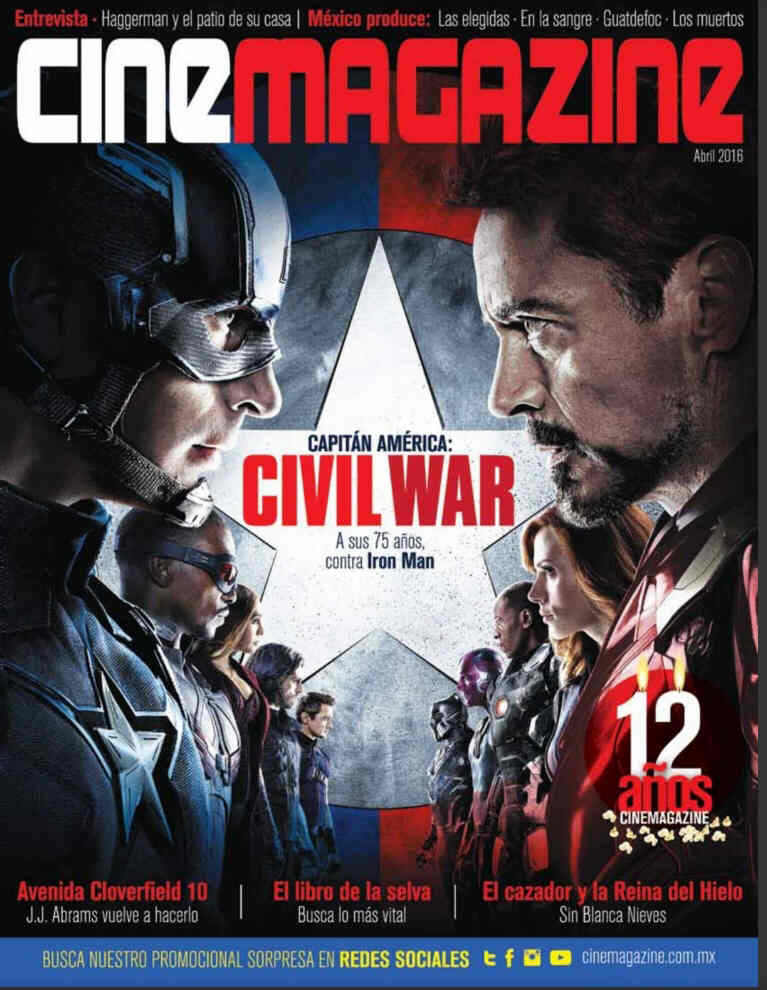 CINEMAGAZINE (Mx) magazine side cover Issue 145 April 2016