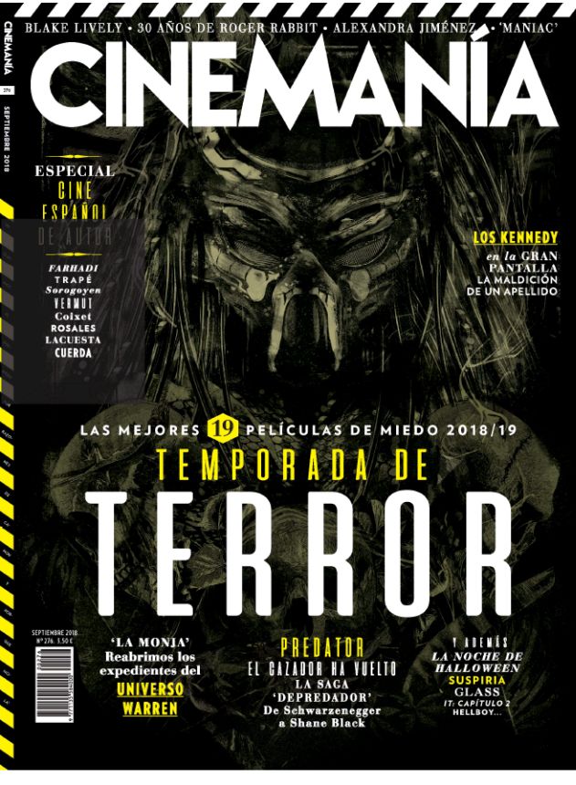 CINEMANIA magazine side cover Issue 276  September 2018