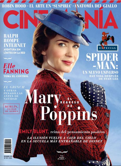CINEMANIA magazine side cover Issue 279  December 2018