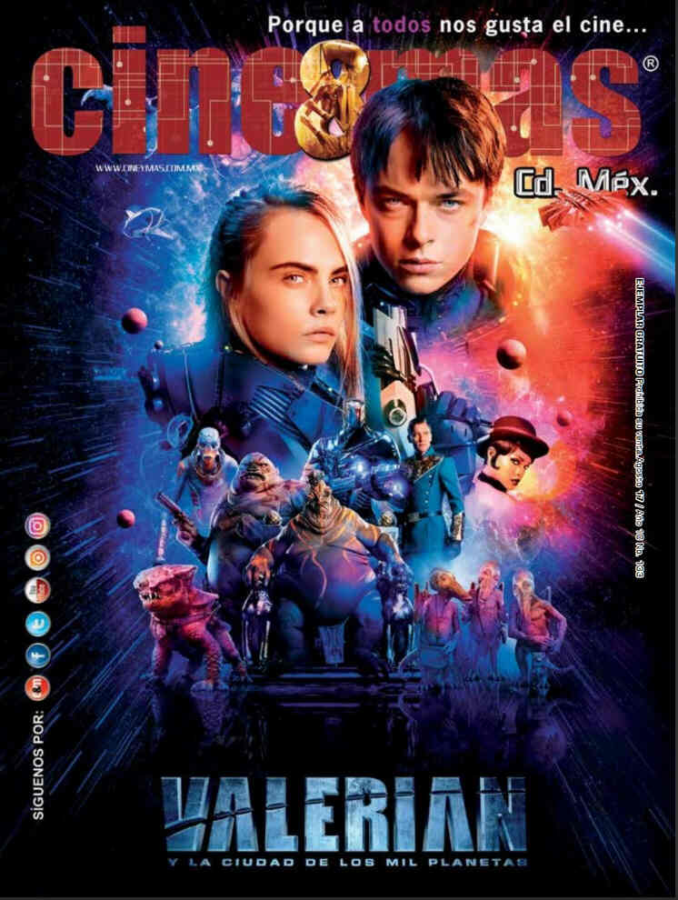 CINE Y MAS (MEXICO) magazine side cover August 2017