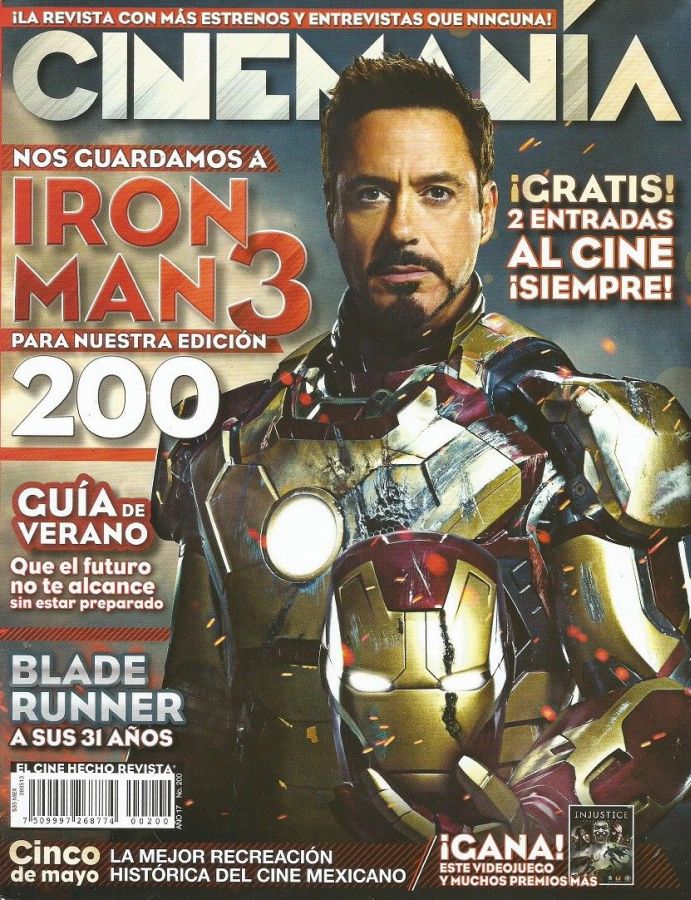 CINEMANIA (Mx) magazine side cover Issue 200 May 2013