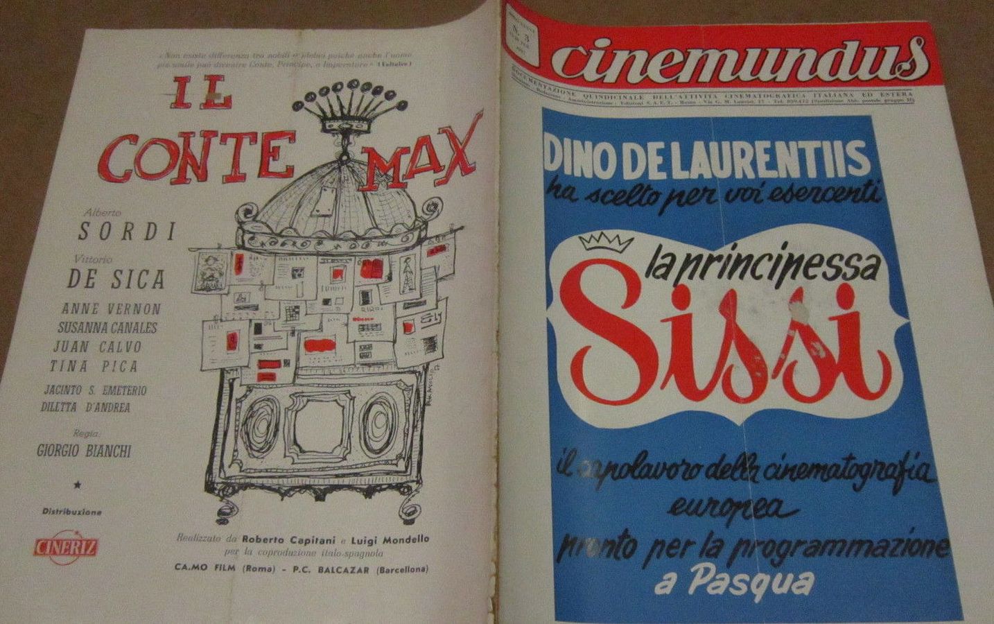 CINEMUNDUS magazine side cover Issue 3  February 1957