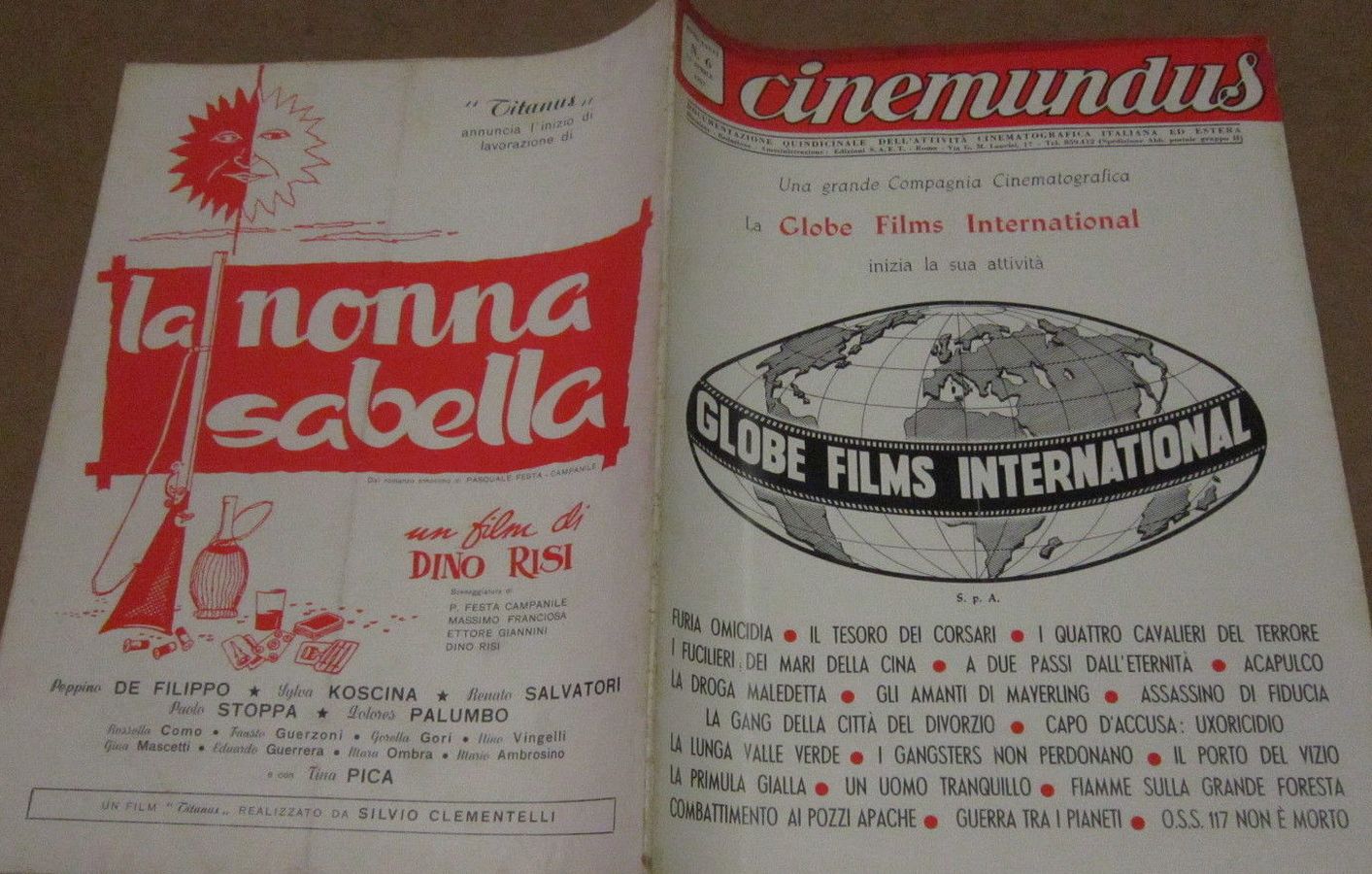 CINEMUNDUS magazine side cover Issue 6  April 1957