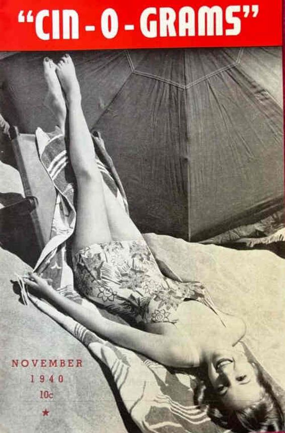 CIN-O-GRAMS magazine side cover  November 1940