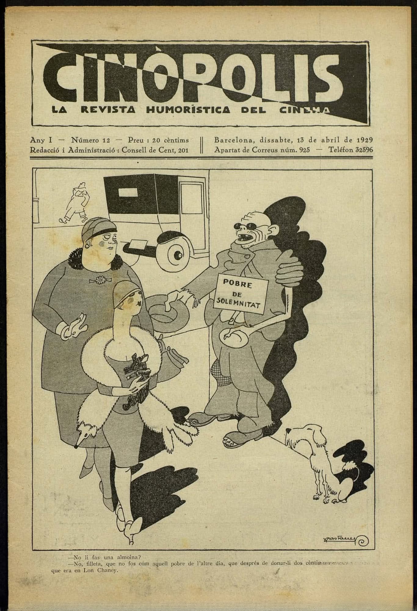 CINOPOLIS magazine side cover Issue 12 13 April 1929