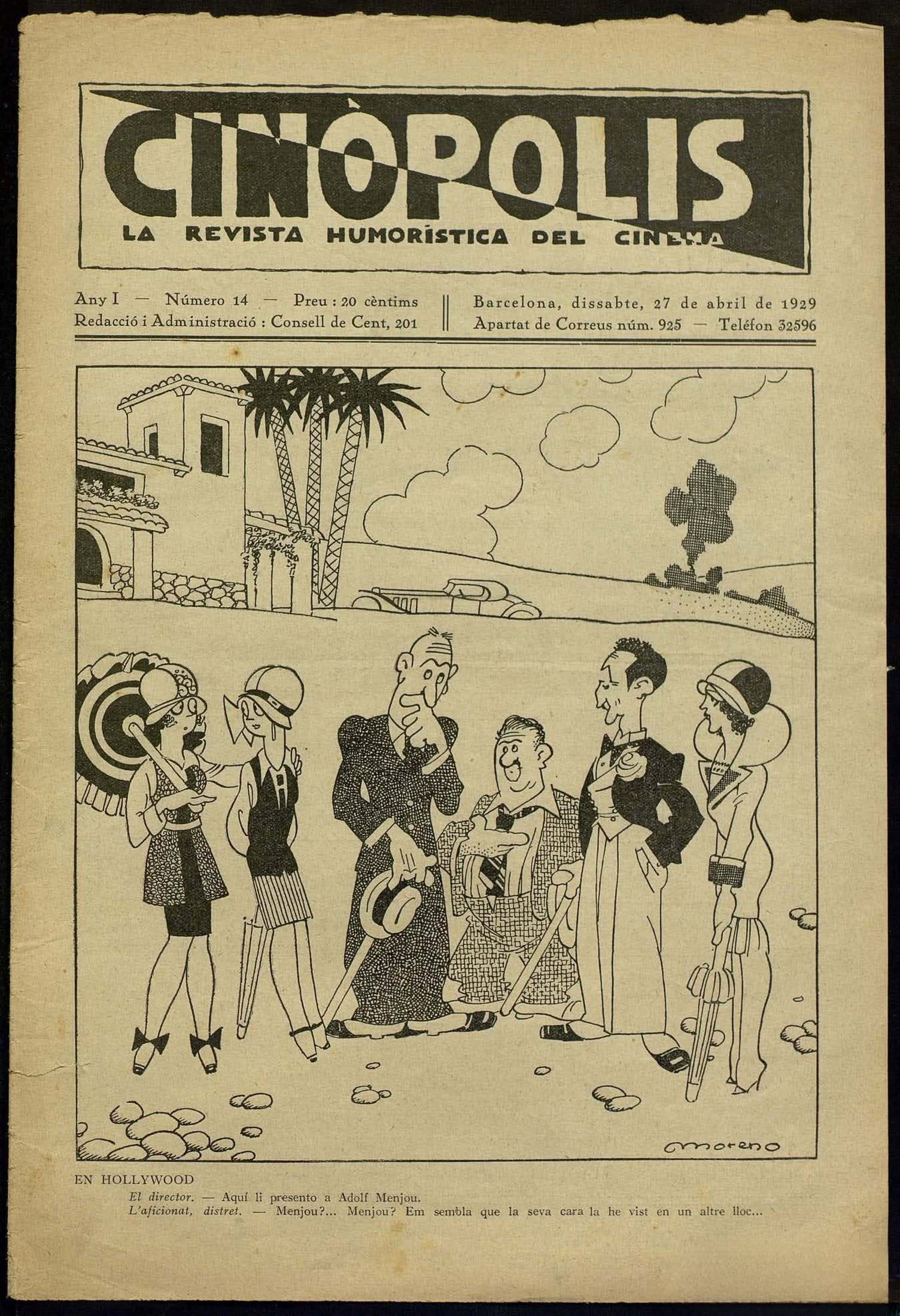 CINOPOLIS magazine side cover Issue 14 27 April 1929