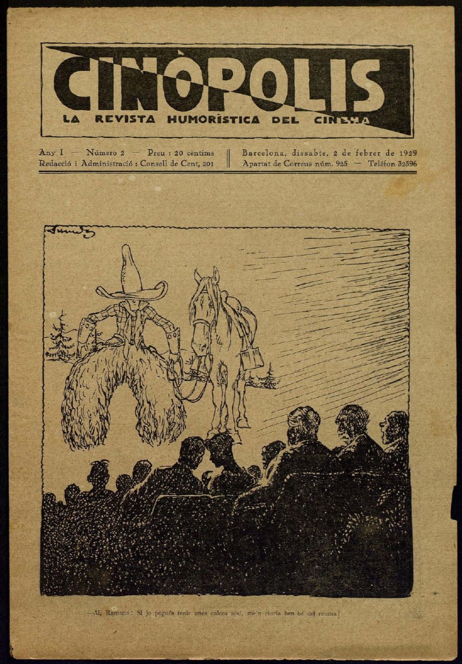 CINOPOLIS magazine side cover Issue 2 2 February 1929